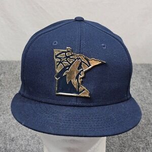 Minnesota Timberwolves Fitted Hat 7 1/8 Navy Gold New Era 9Fifty NBA Streetwear